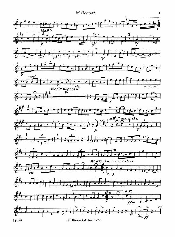 Trumpet part from The Maid and the Mummy